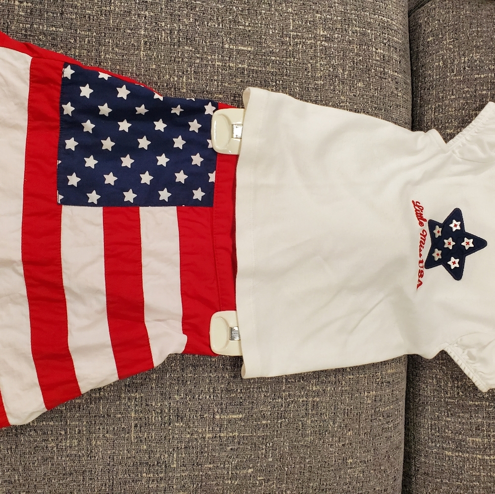 Gymboree 4th of July skirt and tee
